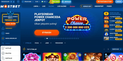 Mostbet uz online - sport tikishlari va onlayn kazino